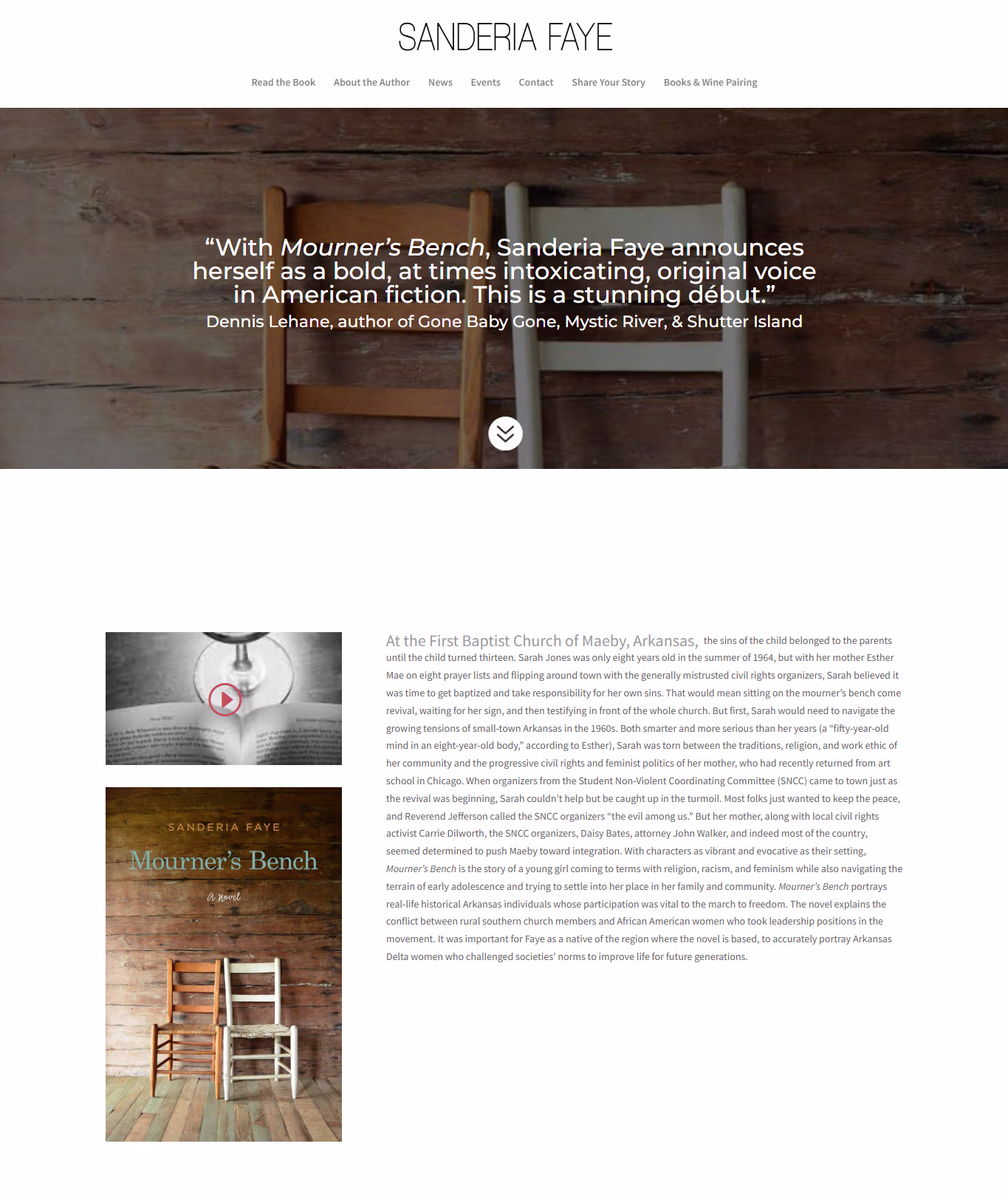 Client site for an author and speaker